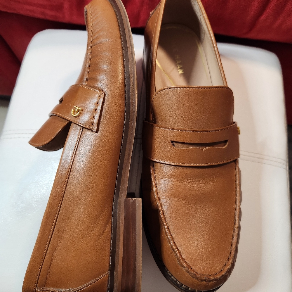 Cole Haan Tan Leather Loafers
